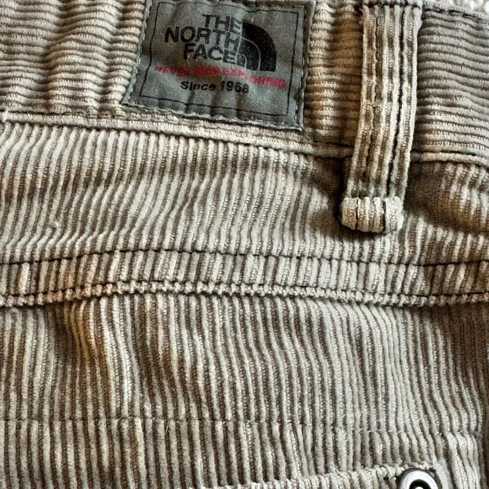 The North Face Pants Mens‎ Size 36 A5 Corduroy Tan Outdoor cotton Hiking Pockets